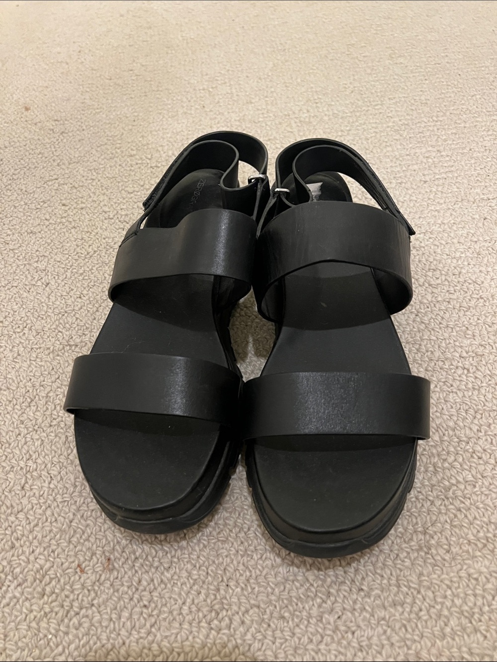 Cole Haan Black Wide-Strap Comfort Sandals